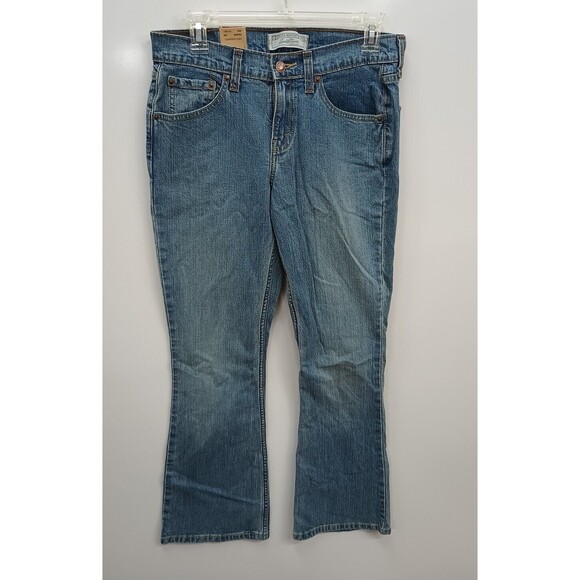 Levi Strauss Jeans Boot cut Misses Low Rise Slim Fit 4 Short Stretch - Picture 1 of 8